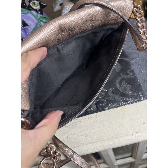 Coach Crosstown Chain Shoulder Bag Leather Pink Women Crossbody Purse Bag - Picture 10 of 15